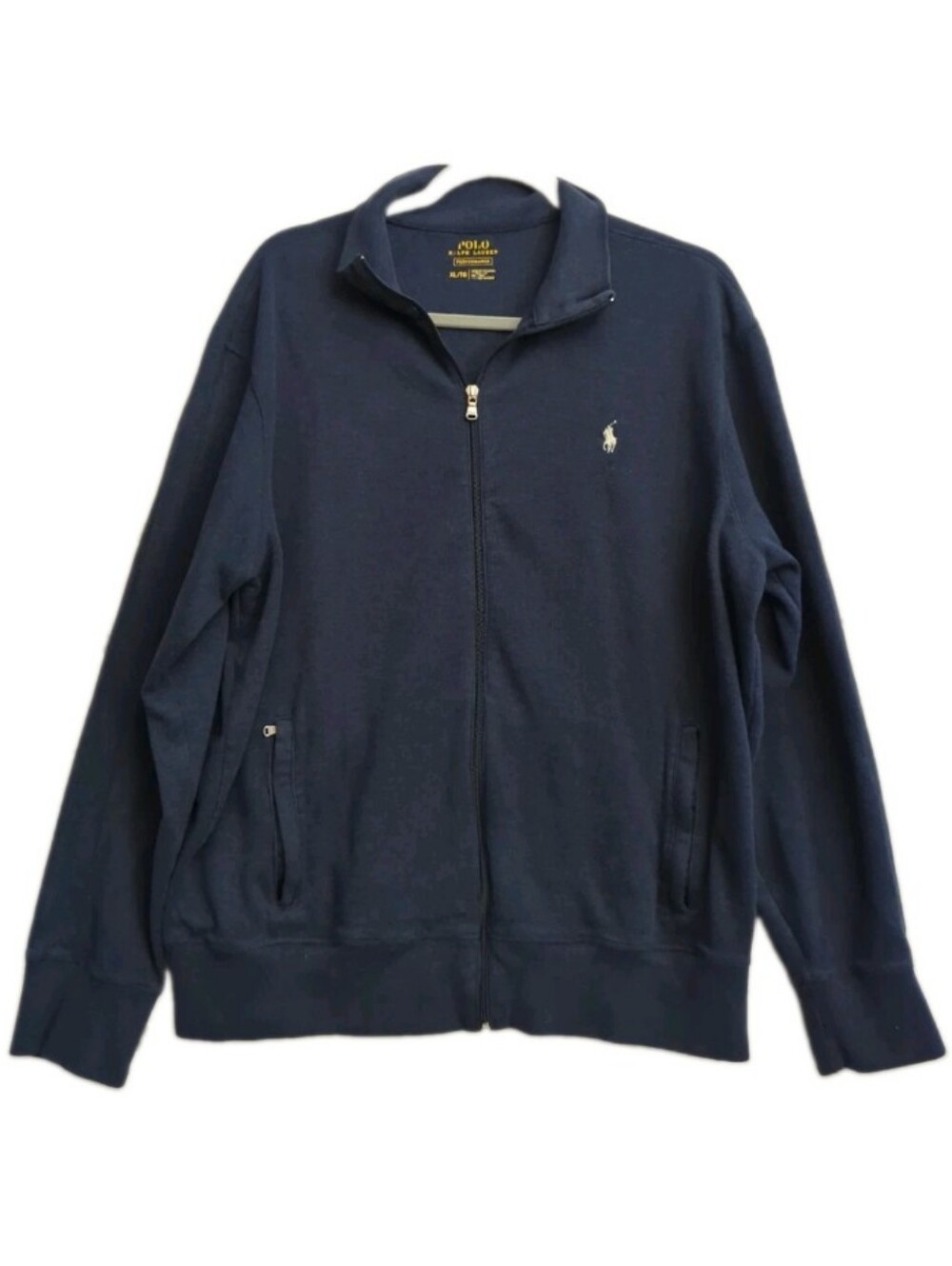 Polo by Ralph Lauren Men's Full Zip Performance Sweater Navy Blue Size XL